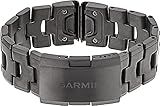 Garmin QuickFit 22 Watch Band - Vented Titanium Bracelet with Carbon Gray DLC Coating