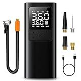 TMIGIA Tire Inflator Portable Air Compressor - 150PSI & 10000mAh Cordless Air Pump with Digital Tire Pressure Gauge, Accurate Dual LCD Display & LED Light, for Car/Motorcycle/E-Bike/Ball