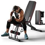 FitinOne Adjustable Folding Weight Bench for Home Gym, 660 lbs Capacity Multi-Functional Workout Bench Sturdy Durable for Full Body