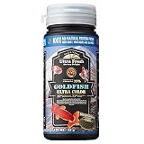 Ultra Fresh Sinking Goldfish Food, Color Enhancing, Balanced Diet, All Natural Ingredients, Clear Water Formula, Slow Sinking Gold Fish Pellets, Goldfish Ultra Color 1.87 oz