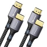 Stouchi 8K HDMI 2.1 Cable 8ft (2-Pack), 48Gbps Ultra High Speed Cord for Gaming (4K120Hz), Reduces Screen Tearing & Lag, Compatible with PS5, Xbox Series X, Mac mini M4, Apple TV, eARC Braided