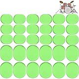 Miwayer 30 Pcs Drum Dampeners Gel Pads Multicolored Soft Quality Silicone Damper Pads Drum Silencers Mute Pads for Drums Cymbals Tone Control (Green 30 Pcs)