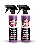 Adam's Polishes Wheel & Tire Cleaner (16oz, Pack of 2) - Professional All in One Tire & Wheel Cleaner Car Wash Well Cleaning Spray for Car Detailing, Safe On Most Rim Finishes