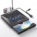 Unitek External CD DVD Drive, USB 3.0 Type-C Portable Disc Player CD Burner