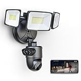 Onforu Dual Lens Floodlight Camera Outdoor 5500LM, 4MP 360°View Auto Tracking Smart Security Flood Light Surveillance Camera Wired, Motion Detection Flood Lighting Dual Cam, Night Vision, 2-Way Audio