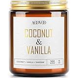 AOOVOO Coconut Vanilla Candles - 9 oz Scented Candles, Aromatherapy Candle, Soy Candle for Home Scented