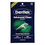 DenTek Triple Clean Advanced Clean Floss Picks, No Break & No Shred Floss, 90 Count, White