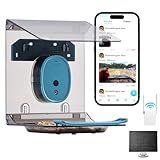 Vakiav Smart Bird Feeder with Camera Solar Powered,2K HD Video Live Stream,AI Identify Birds Species,Link via Signal Transmitter,5MP Photos,Instant Arrival Alerts,Motion Detect,Elderly-Friendly,Blue