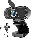 Webcam HD 1080p ,Live Streaming HD Camera with Stereo Microphone, PC Desktop or Laptop USB Webcam with 110 Degree View Angle, for Switch 2,Video Calling, Recording, Conferencing, Streaming, Gaming