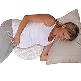 Boppy Wedge Pregnancy Pillow with Washable Organic Cotton Cover - Compact Wedge Maternity Pillow for Back, Knees, Pelvic Floor at Home & Travel - Biscotti Liquid Stripe