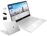 HP 14" Laptop Computer for 2026 Student Business Productivity, MS Office & Win 11 Pro, Copilot AI, Intel 4-Core CPU, 4GB DDR5 RAM, 628GB Storage (128GB UFS+500GB Ext), Wi-Fi 6, HubxcelAddon, Silver