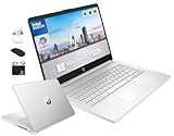 HP 14" Laptop Computer for 2026 Student Business Productivity, MS Office & Win 11 Pro, Copilot AI, Intel 4-Core CPU, 4GB DDR5 RAM, 628GB Storage (128GB UFS+500GB Ext), Wi-Fi 6, HubxcelAddon, Silver