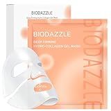 BIODAZZLE Bio-Collagen Real Deep Facial Mask Hydrating Overnight Hydrogel Mask Pore Minimizing Elasticity Firming And Moisturizing 33g x 4ea