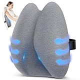 Ultra Pain Relief Lumbar Support Pillow for Office Chair, Ergonomic Lumbar Pillow for 5X Back Support and Improved Posture Effectively, Cooling Memory Foam Back Cushion with Adjustable Strap for Car