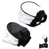 ThtRht 2 Pack Universal Flash Diffuser Mini Fabric Soft Light Flashes Bounce Cap Cover Attachment for Camera Flash Speedlite Unit Head All Brand DSLR Flashgun Speed Lights
