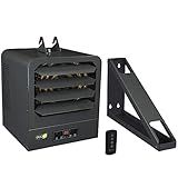 KING KB2410-1-B2-ECO KB ECO2S Garage Heater w/Bracket, Thermostat and Remote Control, 10000W / 240V, Gray