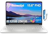 HP 15 inch Laptop, FHD Non-Touch Display, Intel Core i5, 12 GB RAM, 256GB PCIe SSD, Intel UHD Graphics, Windows 11 Home, Natural Silver, 15-dy2795wm