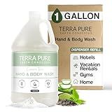 Terra Pure Hotel Body Wash/Hand Soap | One Gallon | Designed to Refill Soap Dispensers (Set of 1)