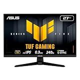 ASUS TUF Gaming 27”1080P Monitor (VG279QM5A) – Full HD (1920 x 1080), 240Hz, 0.3ms, Fast IPS, G-SYNC Compatible, Extreme Low Motion Blur Sync, 99% sRGB, DisplayWidget, Gaming AI, 3 yr Warranty
