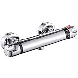 Bathroom Thermostatic Shower Mixer Wall Mount Hot Cold Water Showering Faucet Temperature Control Valve