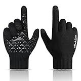 Achiou Winter Gloves for Men and Women, Touchscreen Soft Knit Gloves