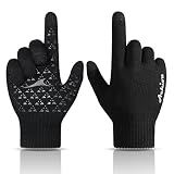 Achiou Winter Gloves for Men and Women, Touchscreen Soft Knit Gloves