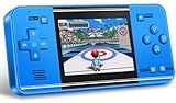 Voichic 32 Bit Handheld Game Console for Kids Adults, Preloaded 135 Retro Video Games, 3.0" Color Display Rechargeable Portable Gaming Player, Mini Electronic Travel Toy Gift for Boys Girls(Blue)