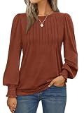 AUTOMET Womens Long Sleeve Shirts Fall Blouses Tops Business Casual Outfits