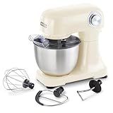 Dash 3.5QT Tilt-Head Stand Mixer - Electric Stand Mixer with Stainless Steel Bowl and Splash Guard For Baking - Cream, 3.5-Quart