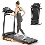 YUEJIQI Treadmills for Home, 3.0HP Quiet Brushless Foldable Treadmill with Incline, Small Space Portable Running Walking Machine, 240/300 Lbs Capacity with Cup Holder