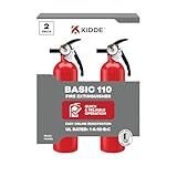 Kidde Multi Purpose Fire Extinguisher for Home, Office, Dorm, Residential, 1A10BC, 2 Pack, manual
