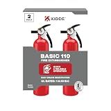 Kidde Basic 110 Fire Extinguisher for Home, 1-A:10-B:C, FA110G, 2 Pack