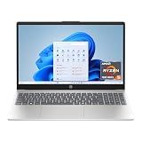 HP 15.6 inch Laptop, HD Touchscreen Display, AMD Ryzen 5 7520U, 8 GB RAM, 512 GB SSD, AMD Radeon Graphics, Windows 11 Home, Natural Silver, 15-fc0499nr