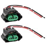 RED WOLF H8 H9 H11 880 881 Female Adapter Wire Connector Replace OEM Headlight Fog Light Wiring Harness Retrofit Pigtail for Toyota GMC Chevy Honda Jeep Ford Dodge Bulb LED Headlamp Universal Fit