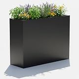 Large Rectangular Planter,38"Lx13"Wx30"H Tall Metal Planter for Outdoor