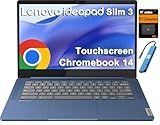 Lenovo Chromebook 14 Laptop (14" FHD Touchscreen, 8-Core 2.0GHz Processor, 4GB RAM, 128GB (64GB eMMC + 64GB SD Card)) Anti-Glare, 13-Hr Long Battery Life, Webcam, IST HUB, Chrome OS w/Google AI, Blue