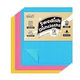 HOMEXCEL 10PK Swedish Dishcloths for Kitchen, Absorbent Dish Cloths, 7x6in