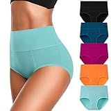 OLIKEME Womens High Waisted Tummy Control Underwear Cotton C-Section Postpartum Panties Full Coverage Ladies Briefs Multipack