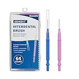 GENKENT Interdental Brushes for Braces 64 Pieces, Interdental Brushes Between Teeth for Braces Flossers (2 Sizes)