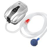 AquaMiracle Aquarium Air Pump Fish Tank Bubbler Aerator, All-in-One Fish Tank Air Pump Kit, Quiet Small Aquarium Bubbler for 1-20 Gallon Aquariums