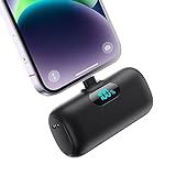 Small Portable Charger for iPhone,Upgraded 5000mAh PD Fast Charging Power Bank,Mini Battery Pack Backup Charger Compatible with iPhone 14/14 Pro Max/13/13 Pro/12 Pro/11/XS/XR/X/8/7/6 etc-Black