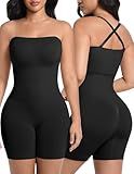 SIMIYA Shapewear Bodysuits Built in Bra, Tummy Control Strapless/strap Top for Women, Full Body Shaper Seamless Waist Trainer