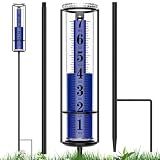RASKOO Upgraded Rain Gauge Outdoor, Really Freeze Proof, Easy Reading