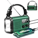 Hand Crank Emergency Radio, NOAA Weather Radio with AM/FM & Solar Radio, 20000MAH Rechargeable Battery Powered, Cell Phone Charging, Flashlight Reading Lamp Headphone Jack, SOS Alarm for Emergency
