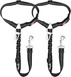 SlowTon Dog Seat Belt for Car, 2 Pack Dog Car Harness Seatbelt with Bungee