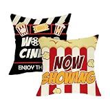 Fjfz World Cinema Movie Decorative Throw Pillow Covers 18 x 18 Set of 2