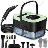 Steam Cleaner, Portable Steamer for Cleaning with 16pcs Accessories, 6-Level Adjustable and 15s Heat-Up, Handheld Steam Cleaner for Home, Tile, Dirt, Grout, Grease, Car Detailing