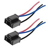 2PCS H4 Headlight Connector,12V 18AWG Headlight Socket with Headlight Pigtail for Replacement Broken Male/Female Headlight Connector,3-Pin Connector for Most Trucks,Cars (Female/2PCS)