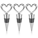 3PCS Wine Stopper Reusable Wine Stoppers Heart Shape Wine Beverage Bottle Stopper Bottle Cover Wine Outlet Cap for Wine Champagne Beer Collection