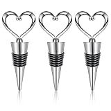 3PCS Wine Stopper Reusable Wine Stoppers Heart Shape Wine Beverage Bottle Stopper Bottle Cover Wine Outlet Cap for Wine Champagne Beer Collection